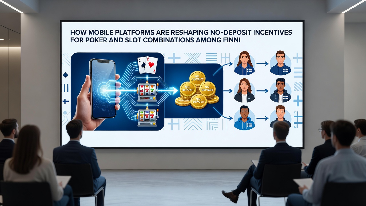 Finnish player using mobile app for combined poker and slot no-deposit rewards
